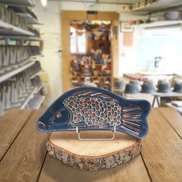 forme poisson en terre cuite poterie friedmann, savoir faire familial et alsacien