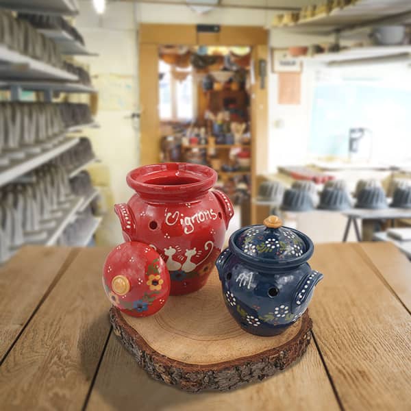 lot pots oignons en terre cuite poterie friedmann, savoir faire artisanal