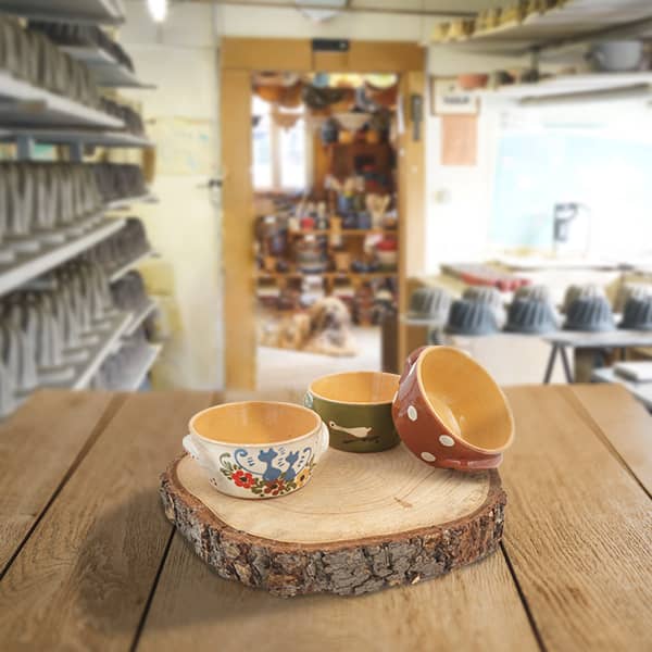 lot raviers hutt en terre cuite poterie friedmann, savoir faire artisanal