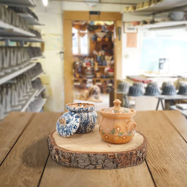 lot sucriers en terre cuite poterie friedmann Soufflenheim